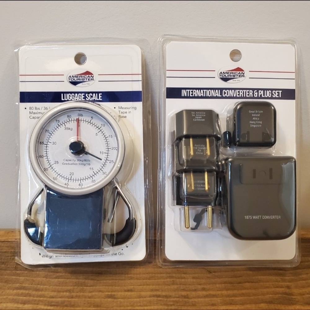 American Tourister Luggage Scale and Converter Set